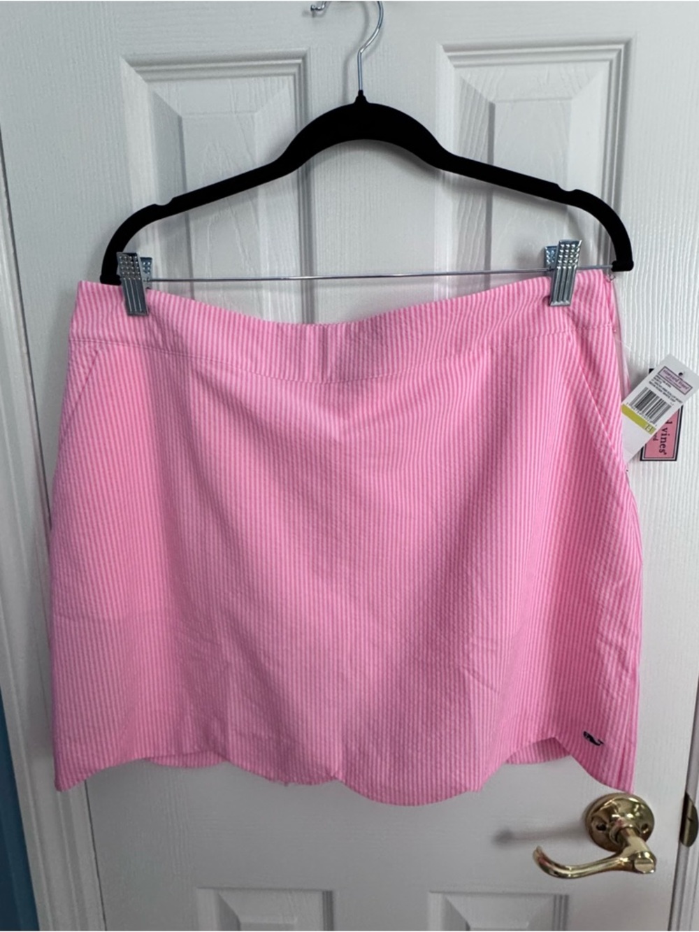 Vineyard Vines Pink Mini Skort with Subtle Seersucker Texture NWT